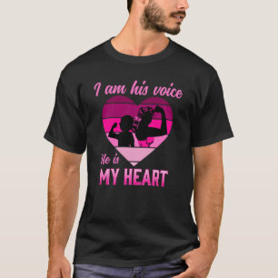 Camiseta Eu Sou a Voz Dele Mãe SPED Conscientização do Auti