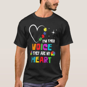 Camiseta Eu Sou a Voz Deles Eles São Meu Coração Autismo SP