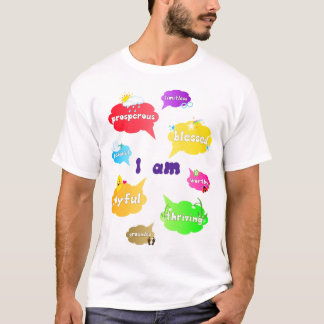 Camiseta Eu Sou Afirmações Positivas Palavras Autoamor