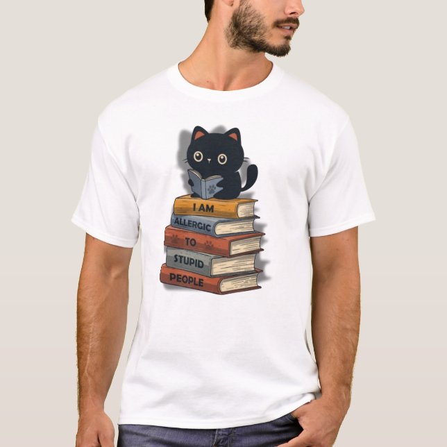 Camiseta Eu sou alérgico a pessoas estúpida ccc (Frente)