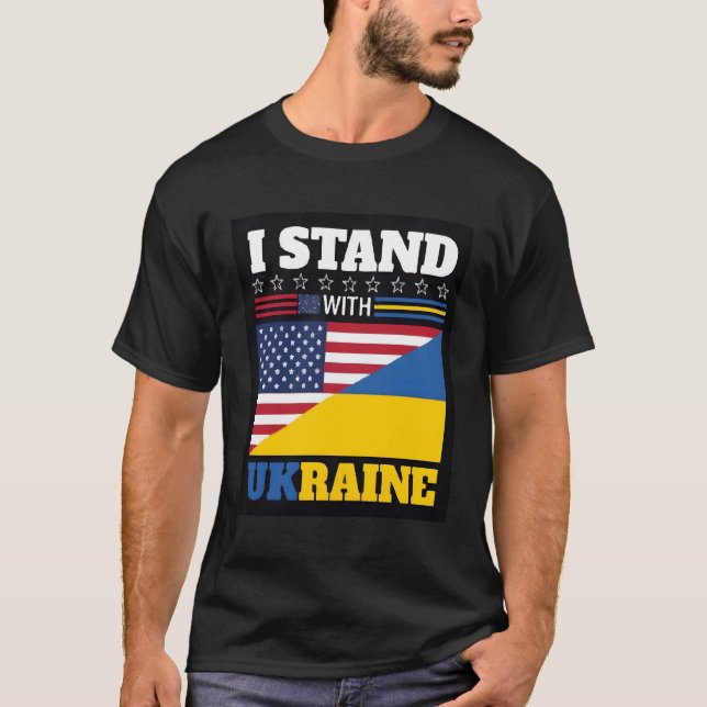 Camiseta Eu Sou Amizade Com A Ucrânia E A Ucrânia (Frente)
