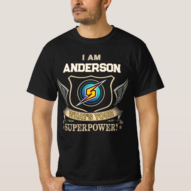 Camiseta Eu Sou ANDERSON Qual É Seu Superpoder (Frente)