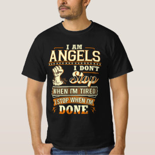 Camiseta Eu Sou Anjos. Eu não paro quando estou cansado
