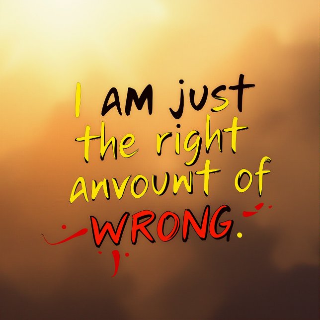 Camiseta Eu sou apenas a quantidade certa de errado (Criador carregado)