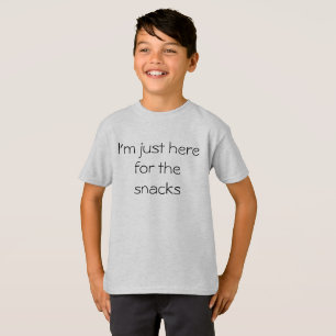 Camiseta Eu sou apenas aqui para o t-shirt dos meninos dos