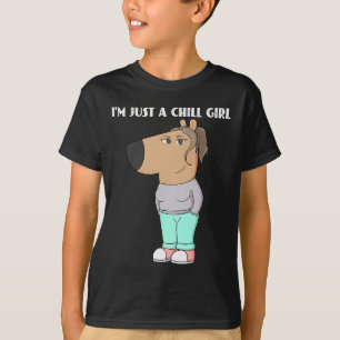 Camiseta Eu sou apenas uma garota chill Meme Engraçado 2