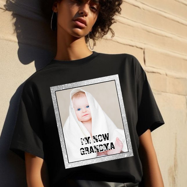 Camiseta EU SOU AVÓ & foto personalizada do neto (Criador carregado)