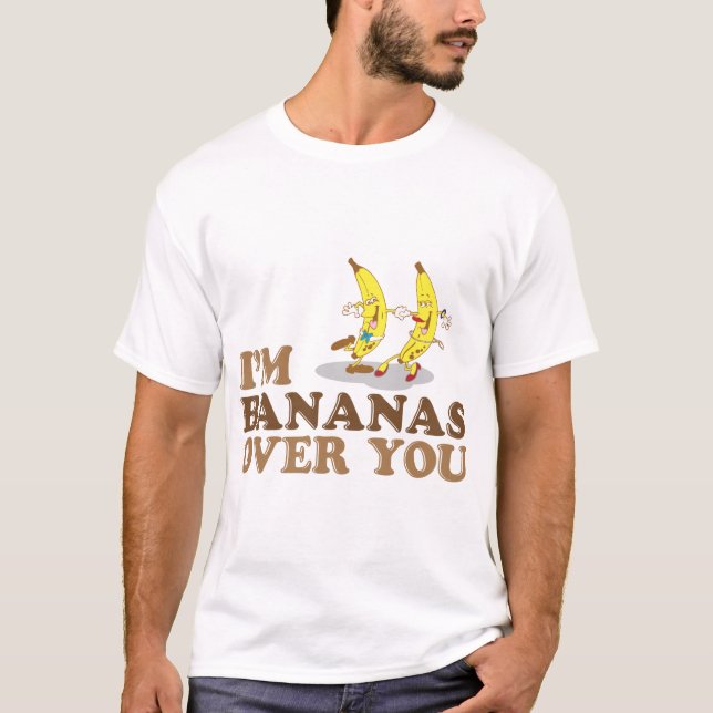Camiseta Eu sou Bananas sobre você - Bananas dançantes (Frente)