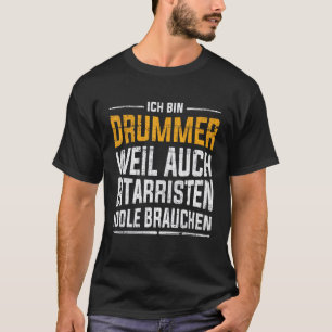 Camiseta Eu Sou Baterista Porque Guitarrista É Ídolo Precis