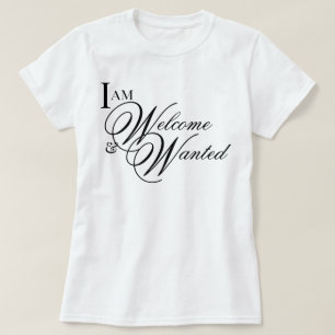 Camiseta "Eu Sou Bem-Vindo & Desejado" afirmação estética d