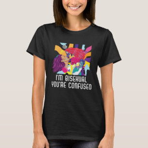 Camiseta Eu sou bissexual, você está confuso Bissexual Biss
