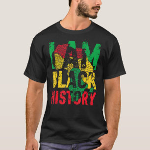 Camiseta Eu sou Black History Month African American Flag C