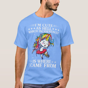 Camiseta Eu Sou Bonita Como O Inferno Que Aliás Unicorn Eng