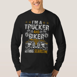 Camiseta Eu sou caminhoneiro e, quem sabe, nada me assusta