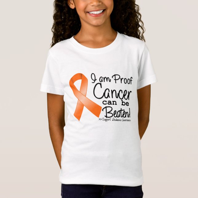 Camiseta Eu sou cancer da leucemia da prova posso ser (Frente)