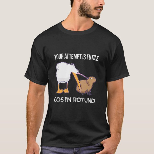 Camiseta Eu Sou Capivara Pelicano Bebê Rotundo Meme Fofo (Frente)