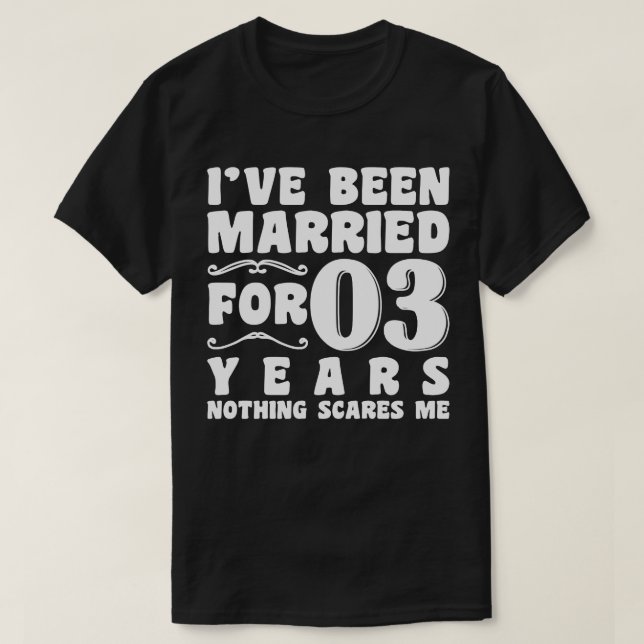 Camiseta Eu Sou Casada Há 3 Anos Aniversário de Casamento (Frente do Design)