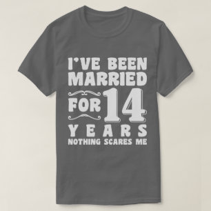 Camiseta Eu Sou Casado Há 14 Anos Aniversário de Casamento