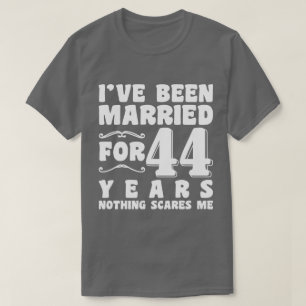 Camiseta Eu Sou Casado Há 44 Anos Casamento Romântico