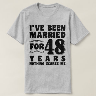 Camiseta Eu Sou Casado Há 48 Anos Casamento Romântico