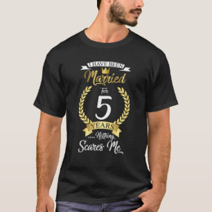 Camiseta Eu Sou Casado Há 5 Anos Casando No Aniversário