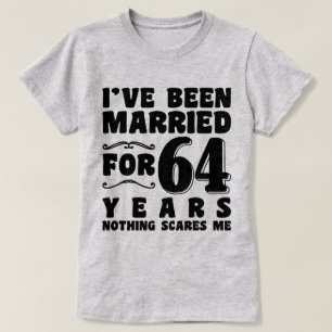 Camiseta Eu sou casado há 64 anos Noivado presente