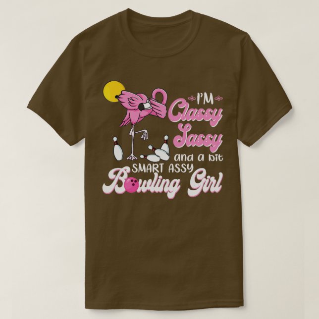 Camiseta Eu Sou Clássica Sassy E Uma Garota De Boliche De A (Frente do Design)