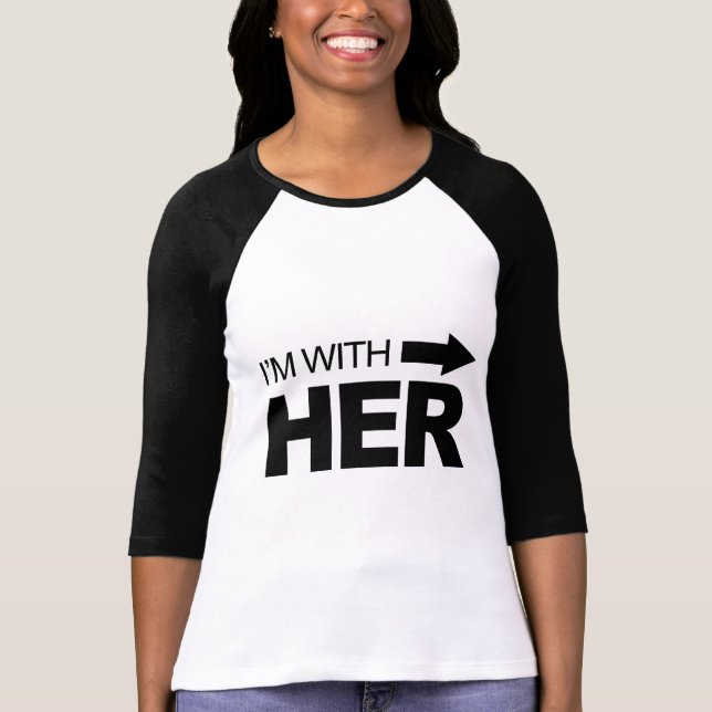 Camiseta Eu sou com ela (direito) (Frente)