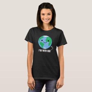 Camiseta Eu sou com ela - terra do planeta
