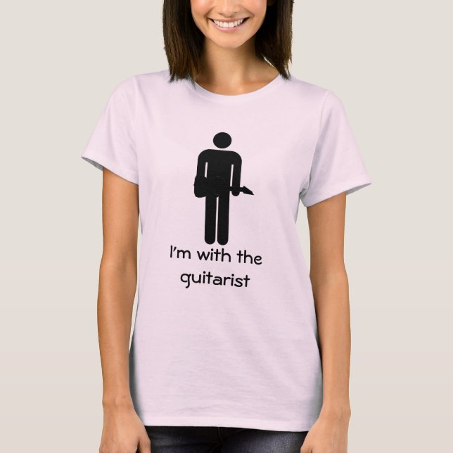 Camiseta Eu sou com o guitarrista (Frente)