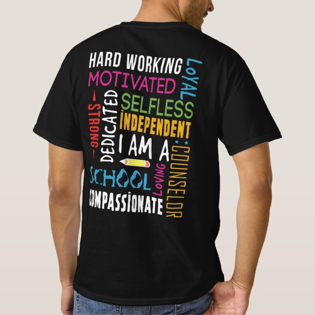 Camiseta Eu Sou Conselheiro Escolar Apreciação (Verso)
