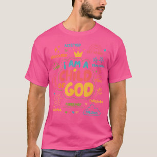 Camiseta Eu Sou Criança De Deus, Retro Cristão Jesus Faith 
