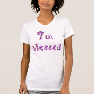 Camiseta Eu sou design abençoado da xadrez