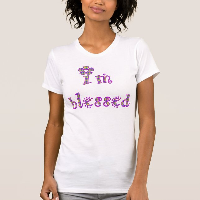 Camiseta Eu sou design abençoado da xadrez (Frente)