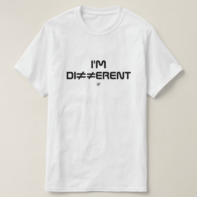 Camiseta Eu sou diferente (Frente do Design)