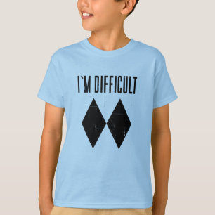 Camiseta Eu sou difícil esquiar a Novidade do Diamante Neg