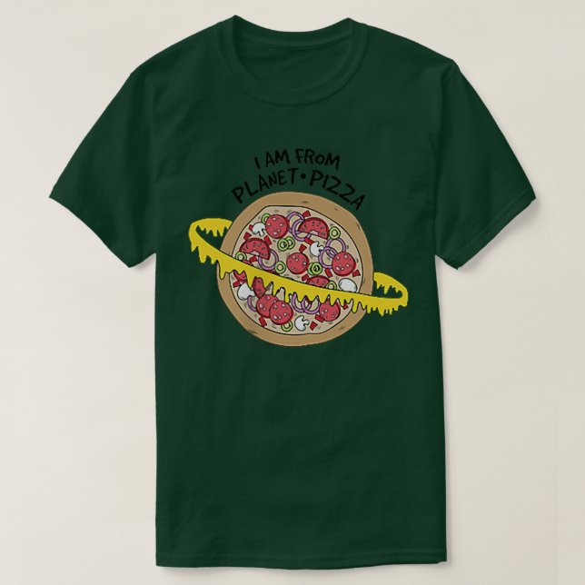Camiseta Eu sou do planeta pizza, Pizza Planet  (Frente do Design)
