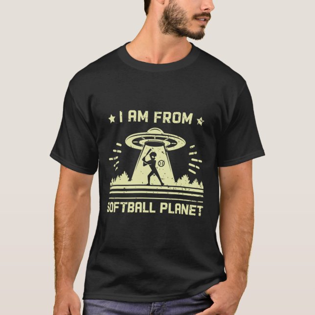 Camiseta Eu Sou Do Planeta Softll, Alien Softll Engraçado (Frente)