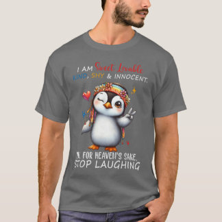 Camiseta Eu Sou Doce Amoroso Gentil Tímido E Inocente Pingu