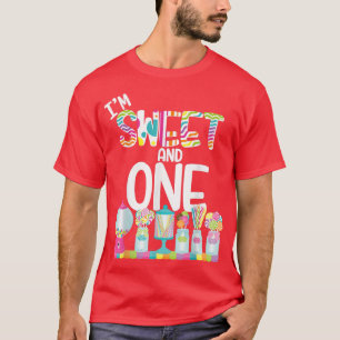 Camiseta Eu sou doce e um tema doce Aniversário Lollipops G
