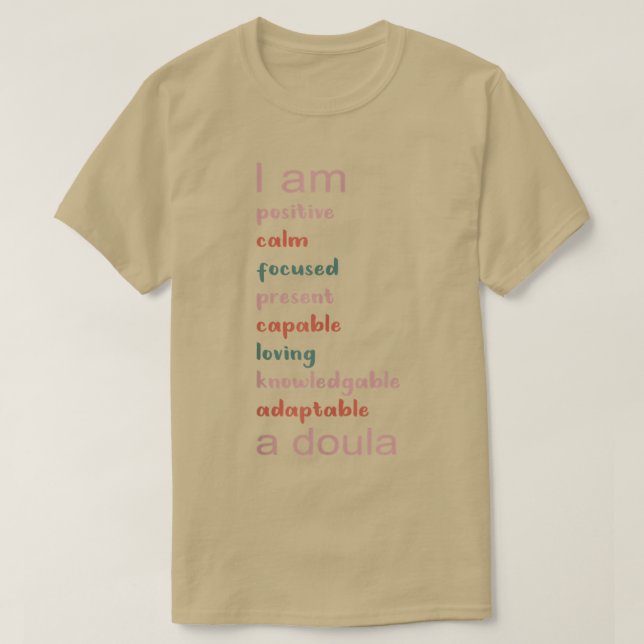 Camiseta Eu sou Doula Intuitive Birth Worker Parteira Nasci (Frente do Design)