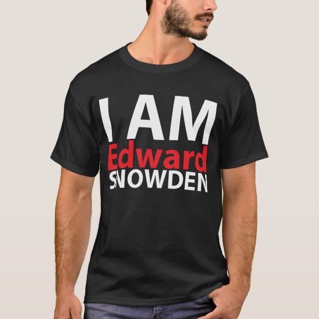 Camiseta Eu sou Edward Snowden (Frente)