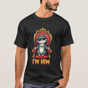 Camiseta Eu Sou Ele Gíria Legal Meme de Gato Alfa Óculos de