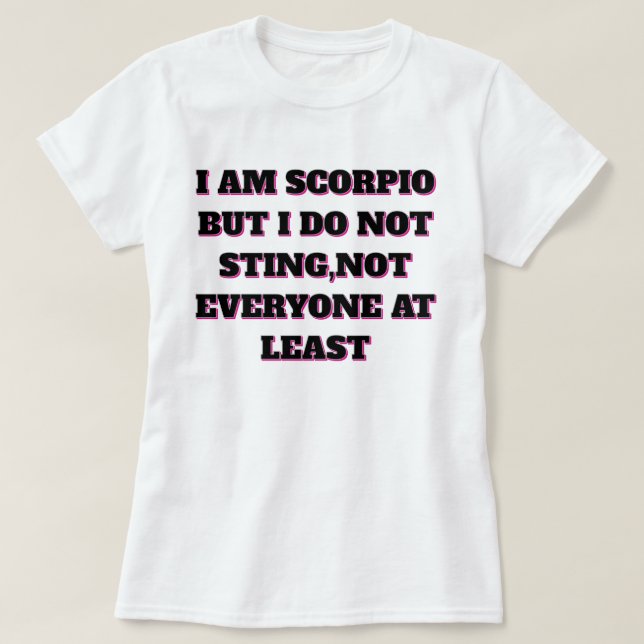 CAMISETA EU SOU ESCORPIÃO E ORGULHOSO (Frente do Design)