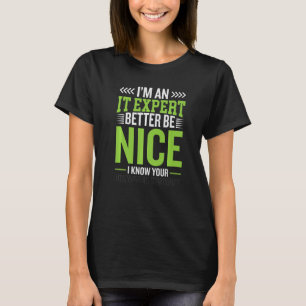 Camiseta eu sou especialista em TI, é melhor que seja bom c
