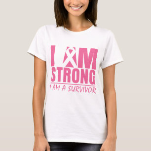 Camiseta Eu sou - eu sou um sobrevivente - cancro da mama