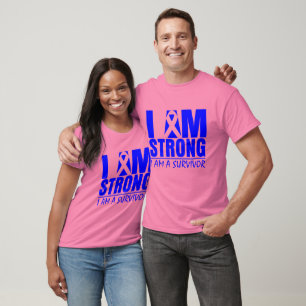 Camiseta Eu sou - eu sou um sobrevivente - cancro do cólon