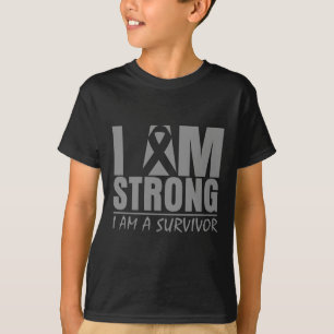 Camiseta Eu sou - eu sou um sobrevivente - tumor cerebral