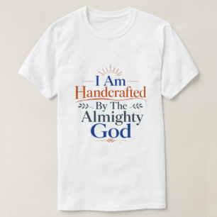Camiseta Eu Sou Feito à Mão Pelo Deus Todo-Poderoso Escritu