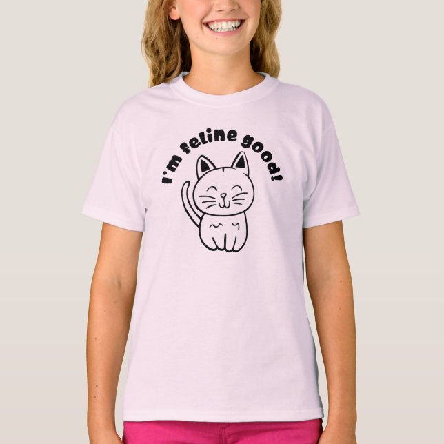 Camiseta Eu sou felino bom (Frente)